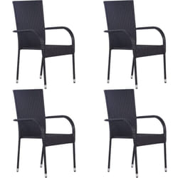 VidaXL 310084 chaise d'extérieur Terrace Polyuréthane, Acier Noir
