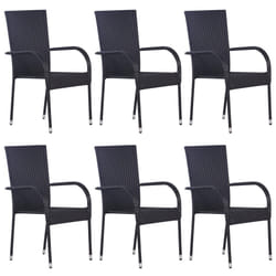VidaXL 310087 chaise d'extérieur Terrace Polyuréthane, Acier Noir