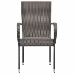 VidaXL 310088 chaise d'extérieur Terrace Polyuréthane, Acier Gris