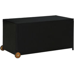 Vidaxl - Boîte de rangement de jardin noir 120x65x61 cm résine tressée