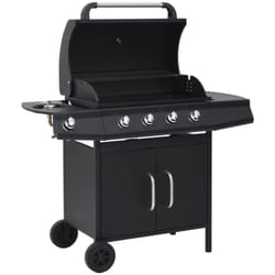 vidaXL Barbecue à gaz 4+1 zones de cuisson Noir Acier
