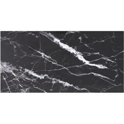 Dessus de table noir 100x50 cm 6 mm verre trempé design marbre Vidaxl