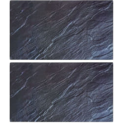 Vidaxl - Planches à découper 2pcs motif de pierre naturelle Verre trempé