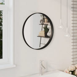 Vidaxl - Miroir mural Noir 50 cm