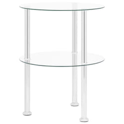 VidaXL 322787 Table à café, latérale et de salon Forme arrondie