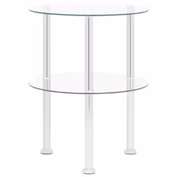 VidaXL 322787 Table à café, latérale et de salon Forme arrondie