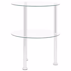 VidaXL 322787 Table à café, latérale et de salon Forme arrondie