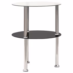 VidaXL 322788 Table à café, latérale et de salon Forme arrondie
