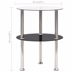 VidaXL 322788 Table à café, latérale et de salon Forme arrondie - Vue supplémentaire 5