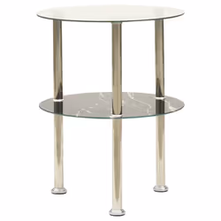 VidaXL 322789 Table à café, latérale et de salon Forme arrondie