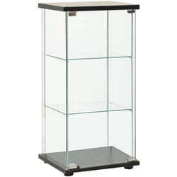 Armoire de rangement Verre trempé Noir Vidaxl