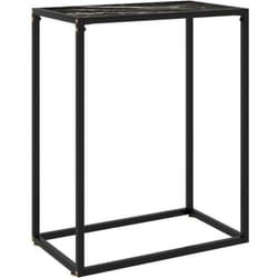 Vidaxl - Table console Noir 60x35x75 cm Verre trempé