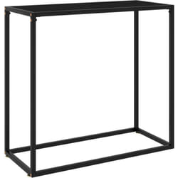 Vidaxl - Table console Noir 80x35x75 cm Verre trempé