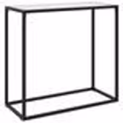 vidaXL Table console Blanc 80x35x75 cm Verre trempé - TU