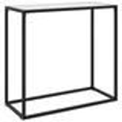 vidaXL Table console Blanc 80x35x75 cm Verre trempé - TU