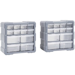 Vidaxl - Organisateurs multi-tiroirs avec 12 tiroirs 2 pcs 26,5x16x26 cm