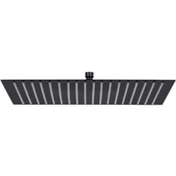 Vidaxl - Douche pluviale en rail en acier inoxydable 50x50 cm carré noir élégant