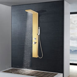 Vidaxl - Système de panneau de douche Acier inoxydable 201 Doré