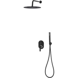 vidaXL Système de douche Acier inoxydable 201 Noir - TU