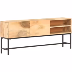 Si vous cherchez à ajouter une simple touche de charme rustique à votre décoration intérieure, notre buffet en manguier massi ...