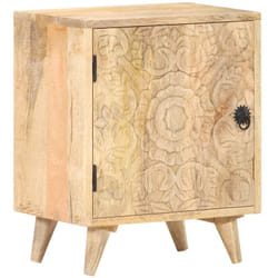 Vidaxl - Table de chevet sculptée 40x30x50 cm Bois de manguier massif