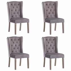 VidaXL 3055851, Hévéa, Velours, 550 mm, 690 mm, 1085 mm, 50 cm, 4 pièce(s)