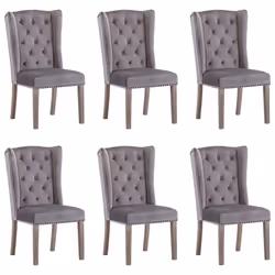 VidaXL 3055852, Hévéa, Velours, 550 mm, 690 mm, 1085 mm, 50 cm, 6 pièce(s)