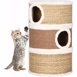 Ce charmant baril à gratter pour chats offre à votre chat de nombreuses façons de jouer et d’aiguiser ses griffes. Le tonneau ...