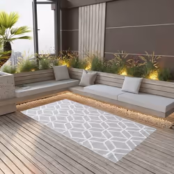 vidaXL Tapis d'extérieur ARAKIL Gris 120x180 cm PP - TU