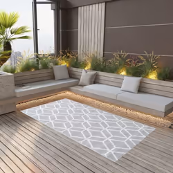 Ce tapis d'extérieur tendance est un excellent supplément décoratif à votre espace de vie extérieur ! Placez-le dans votre zo ...