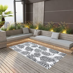 Vidaxl - Tapis d'extérieur Blanc et noir 120x180 cm pp