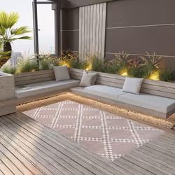 Ce tapis d’extérieur tendance est un excellent supplément décoratif à votre espace de vie extérieur ! Placez-le dans votre zo ...