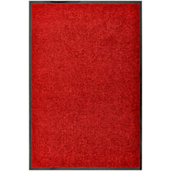 vidaXL Paillasson lavable Rouge 60x90 cm - TU