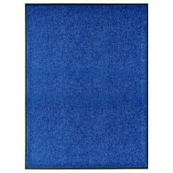 vidaXL Paillasson lavable Bleu 90x120 cm - TU