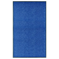 vidaXL Paillasson lavable Bleu 90x150 cm - TU