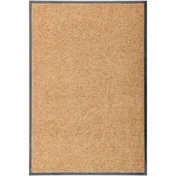 vidaXL Paillasson lavable Crème 60x90 cm