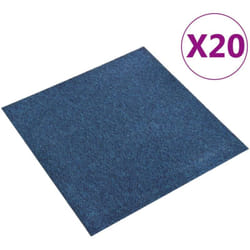 Vidaxl - Dalles de tapis de sol 20 pcs 5 m² 50x50 cm Bleu foncé