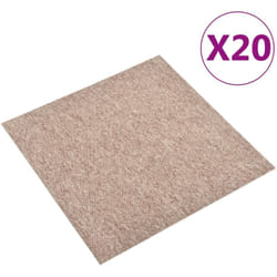 Dalles de tapis de sol 20 pcs 5 m² 50x50 cm Beige Vidaxl