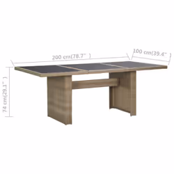 VidaXL 310141 table de jardin Noir, Marron - Vue supplémentaire 6