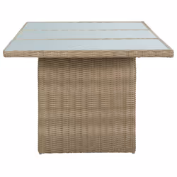 VidaXL 310142 table de jardin Marron, Transparent