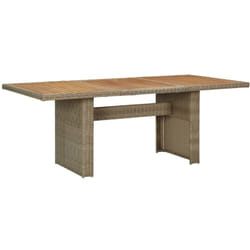 Vidaxl - Table à manger de jardin Marron 200x100x74 cm Résine tressée