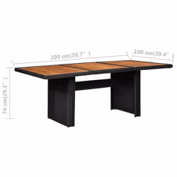 VidaXL 310144 table de jardin Noir - Vue supplémentaire 6