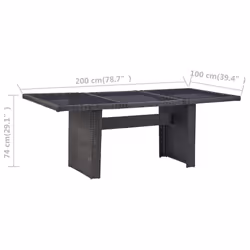 VidaXL 310145 table de jardin Noir - Vue supplémentaire 6