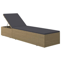 VidaXL 310146 chaise d'extérieur Linge Siège rembourré Polyuréthane, Acier Marron, Gris