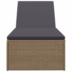 VidaXL 310146 chaise d'extérieur Linge Siège rembourré Polyuréthane, Acier Marron, Gris - Vue supplémentaire 4