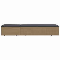 VidaXL 310146 chaise d'extérieur Linge Siège rembourré Polyuréthane, Acier Marron, Gris - Vue supplémentaire 5
