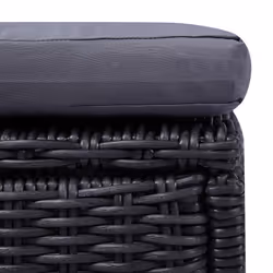 VidaXL 310148 chaise d'extérieur Linge Siège rembourré Polyuréthane, Acier Noir, Gris - Vue supplémentaire 5