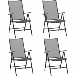 Cet ensemble élégant de 4 chaises en maille est destiné à ajouter une touche de style contemporain à votre patio, jardin ou s ...