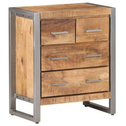 Buffet 60x35x70 Cm Bois De Manguier Brut Vidaxl