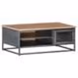 vidaXL Table basse Gris 90x50x35 cm Bois d'acacia massif - TU